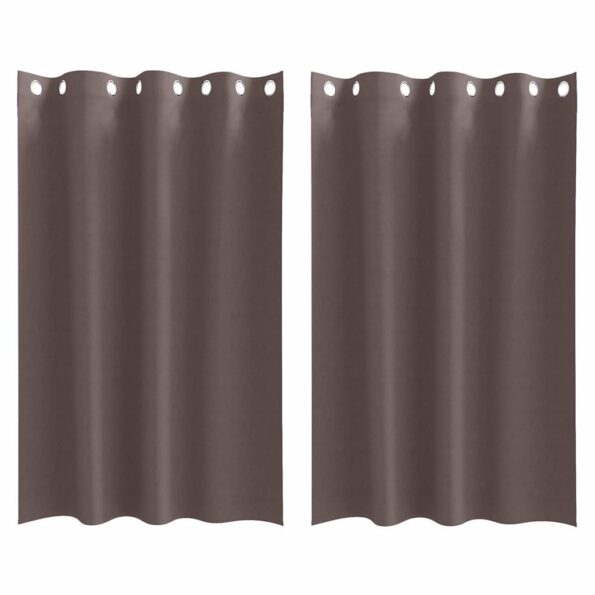 vidaXL Záclony na zatemnenie s krúžkami 2 pcs Tmavohnedá 175 x 140 cm – Obrázok 2