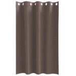 vidaXL Záclony na zatemnenie s krúžkami 2 pcs Tmavohnedá 175 x 140 cm – Obrázok 4