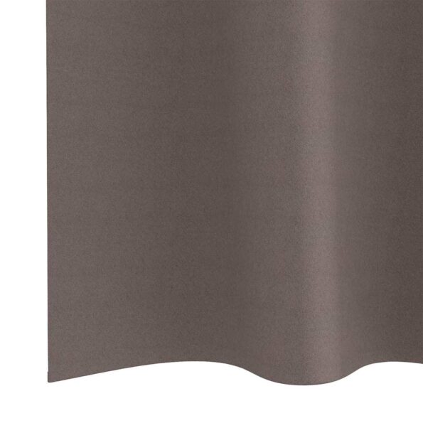 vidaXL Záclony na zatemnenie s krúžkami 2 pcs Tmavohnedá 225 x 140 cm – Obrázok 6