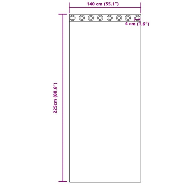 vidaXL Záclony na zatemnenie s krúžkami 2 pcs Tmavohnedá 225 x 140 cm – Obrázok 8
