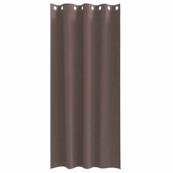vidaXL Záclony na zatemnenie s krúžkami 2 pcs Tmavohnedá 245 x 140 cm – Obrázok 4