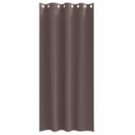 vidaXL Okenice so záclonami 2 pcs Tmavo hnedá 260 x 140 cm Polyester – Obrázok 4