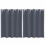 vidaXL Záclony na zatemnenie s krúžkami 2 pcs Antracit 140 x 140 cm – Obrázok 2