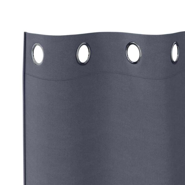 vidaXL Záclony na zatemnenie s krúžkami 2 pcs Antracit 140 x 140 cm – Obrázok 5