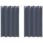 vidaXL Záclony na zatemnenie s krúžkami 2 pcs Antracit 175 x 140 cm – Obrázok 2