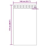 vidaXL Záclony na zatemnenie s krúžkami 2 pcs Antracit 175 x 140 cm – Obrázok 8
