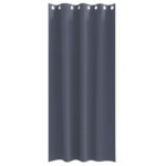 vidaXL Okenice so záclonami 2 pcs Antracitová 245 x 140 cm Polyester – Obrázok 4