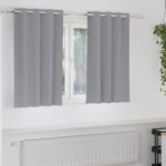 vidaXL Záclony na zatemnenie s krúžkami 2 pcs Svetlosivá 140 x 140 cm