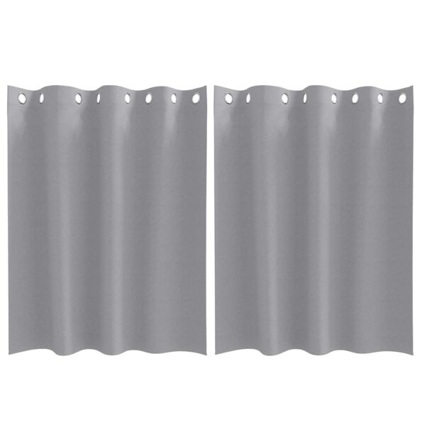 vidaXL Záclony na zatemnenie s krúžkami 2 pcs Svetlosivá 140 x 140 cm – Obrázok 2
