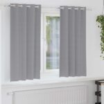 vidaXL Záclony na zatemnenie s krúžkami 2 pcs Svetlosivá 175 x 140 cm
