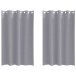 vidaXL Záclony na zatemnenie s krúžkami 2 pcs Svetlosivá 175 x 140 cm – Obrázok 2