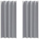 vidaXL Záclony na zatemnenie s krúžkami 2 pcs Svetlosivá 245 x 140 cm – Obrázok 2