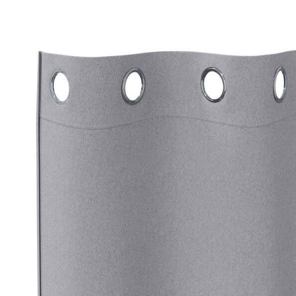 vidaXL Záclony na zatemnenie s krúžkami 2 pcs Svetlosivá 245 x 140 cm – Obrázok 5