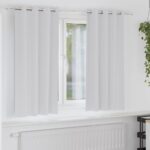 vidaXL Okenice so záclonami 2 pcs Svetlo šedá 175 x 140 cm Polyester