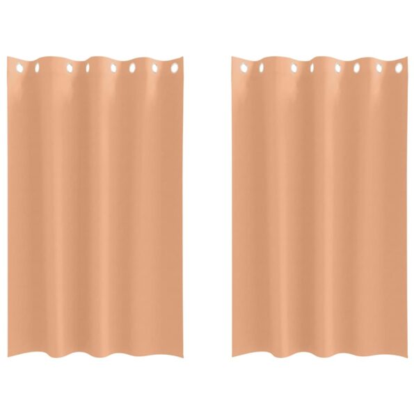 vidaXL Záclony na zatemnenie s krúžkami 2 pcs Svetlohnedá 175 x 140 cm – Obrázok 2
