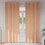 vidaXL Záclony na zatemnenie s krúžkami 2 pcs Svetlohnedá 245 x 140 cm