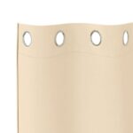 vidaXL Okenice so záclonami 2 pcs Krémová 175 x 140 cm Polyester – Obrázok 5