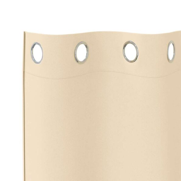 vidaXL Okenice so záclonami 2 pcs Krémová 260 x 140 cm Polyester – Obrázok 5