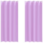 vidaXL Záclony na zatemnenie s krúžkami 2 pcs Fialová 245 x 140 cm – Obrázok 2