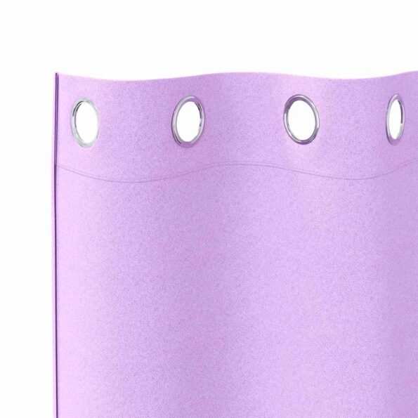 vidaXL Záclony na zatemnenie s krúžkami 2 pcs Fialová 245 x 140 cm – Obrázok 5