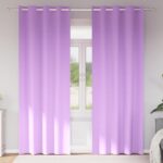 vidaXL Záclony na zatemnenie s krúžkami 2 pcs Fialová 260 x 140 cm
