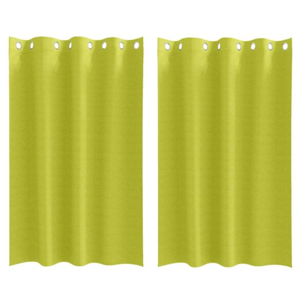 vidaXL Záclony na zatemnenie s krúžkami 2 pcs Zelená 175 x 140 cm – Obrázok 2