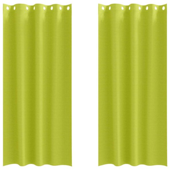vidaXL Okenice 2 pcs Jablkovo-zelená 245 x 140 cm Polyester – Obrázok 2