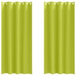 vidaXL Záclony na zatemnenie s krúžkami 2 pcs Zelená 260 x 140 cm – Obrázok 2