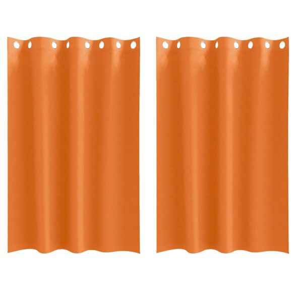 vidaXL Okenice 2 pcs Jasná oranžová 175 x 140 cm Polyester – Obrázok 2