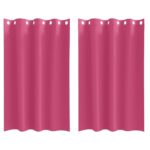 vidaXL Okenice so záclonami 2 pcs Jasná ružová 175 x 140 cm Polyester – Obrázok 2