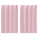 vidaXL Okenice 2 pcs Bábätková ružová 175 x 140 cm Polyester – Obrázok 2