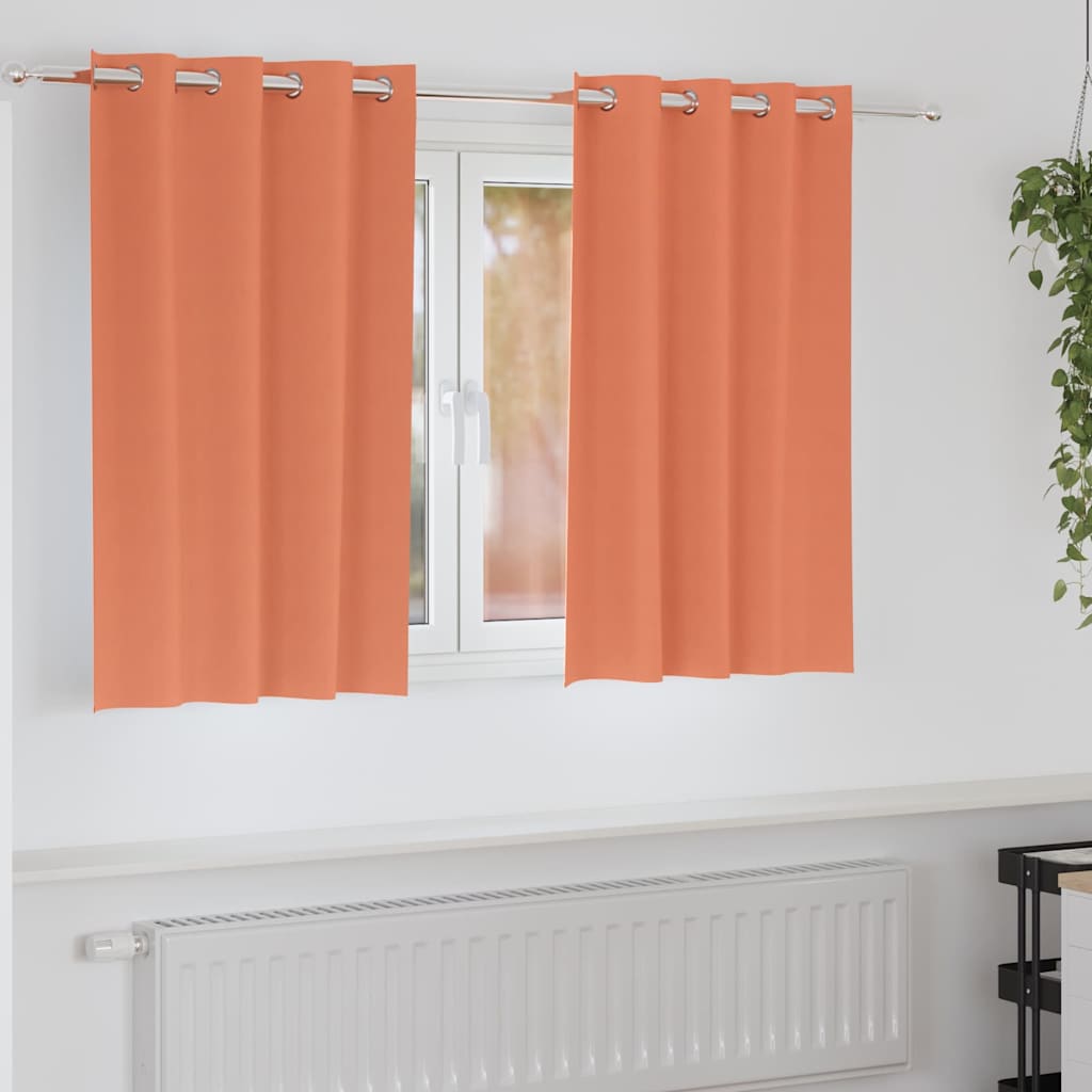 4107413_1.jpg vidaXL Záclony na zatemnenie s krúžkami 2 pcs Tehlová 140 x 140 cm – Obrázok 1