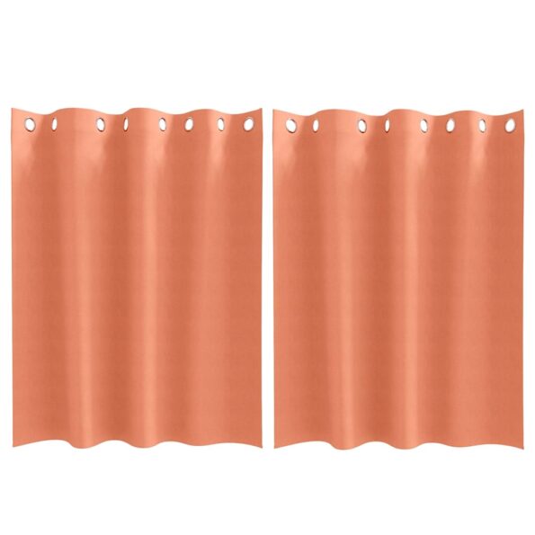 vidaXL Záclony na zatemnenie s krúžkami 2 pcs Tehlová 140 x 140 cm – Obrázok 2