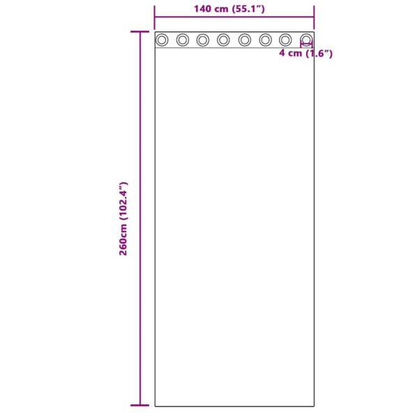 vidaXL Záclony na zatemnenie s krúžkami 2 pcs Tehlová 260 x 140 cm – Obrázok 8