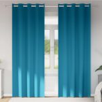 vidaXL Záclony na zatemnenie s krúžkami 2 pcs Tyrkysová 245 x 140 cm