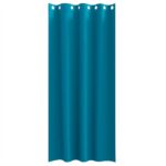 vidaXL Záclony na zatemnenie s krúžkami 2 pcs Tyrkysová 245 x 140 cm – Obrázok 4