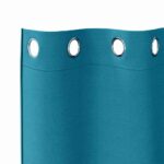 vidaXL Záclony na zatemnenie s krúžkami 2 pcs Tyrkysová 245 x 140 cm – Obrázok 5