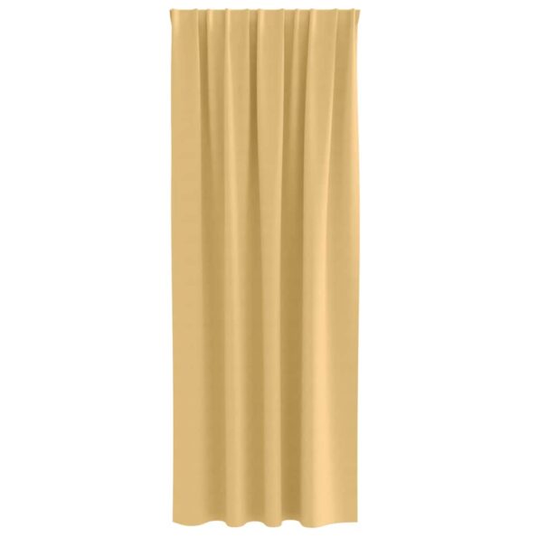vidaXL Záclony na zatemnenie s krúžkami 2 pcs Béžová 260 x 140 cm – Obrázok 4