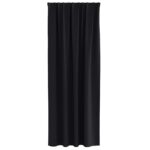 vidaXL Záclony na zatemnenie s krúžkami 2 pcs Čierna 245 x 140 cm – Obrázok 4