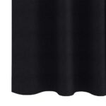 vidaXL Záclony na zatemnenie s krúžkami 2 pcs Čierna 245 x 140 cm – Obrázok 6