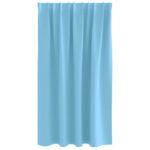 vidaXL Záclony na zatemnenie s krúžkami 2 pcs Svetlomodrá 140 x 140 cm – Obrázok 4