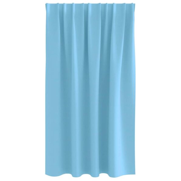 vidaXL Záclony na zatemnenie s krúžkami 2 pcs Svetlomodrá 140 x 140 cm – Obrázok 4
