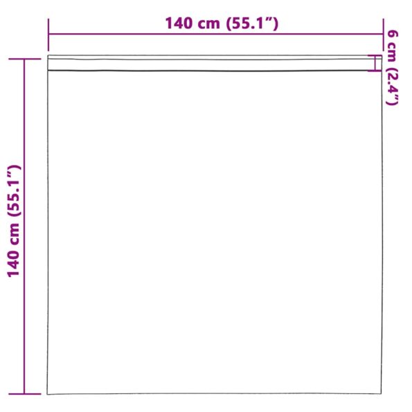vidaXL Záclony na zatemnenie s krúžkami 2 pcs Svetlomodrá 140 x 140 cm – Obrázok 9