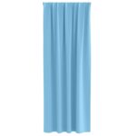 vidaXL Záclony na zatemnenie s krúžkami 2 pcs Svetlomodrá 260 x 140 cm – Obrázok 4