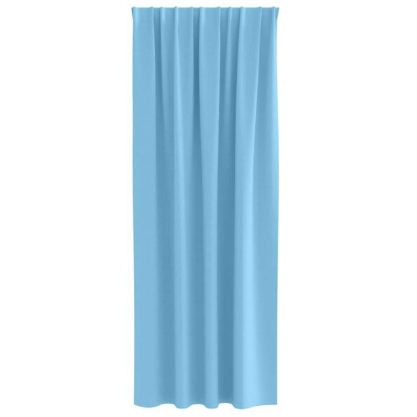 vidaXL Záclony na zatemnenie s krúžkami 2 pcs Svetlomodrá 260 x 140 cm – Obrázok 4