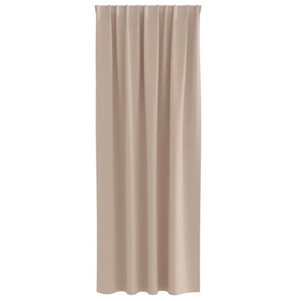 vidaXL Záclony na zatemnenie s krúžkami 2 pcs Sivohnedá 245 x 140 cm – Obrázok 4