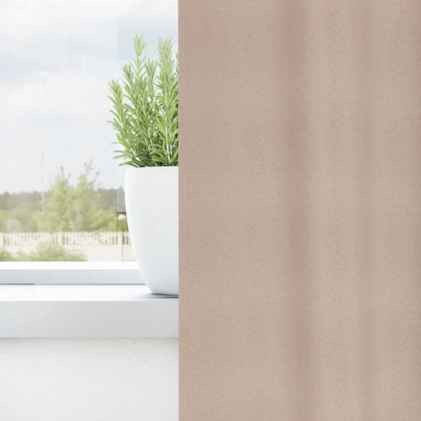 vidaXL Záclony na zatemnenie s krúžkami 2 pcs Sivohnedá 260 x 140 cm – Obrázok 3