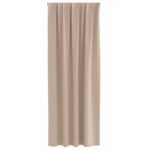 vidaXL Záclony na zatemnenie s krúžkami 2 pcs Sivohnedá 260 x 140 cm – Obrázok 4
