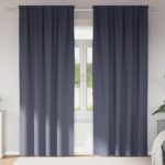 vidaXL Záclony na zatemnenie s krúžkami 2 pcs Antracit 260 x 140 cm