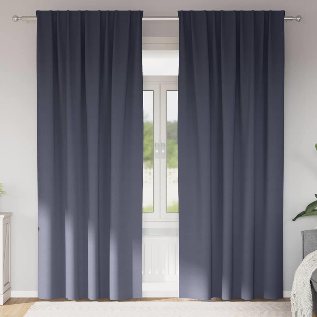 4107452_1.jpg vidaXL Záclony na zatemnenie s krúžkami 2 pcs Antracit 260 x 140 cm – Obrázok 1